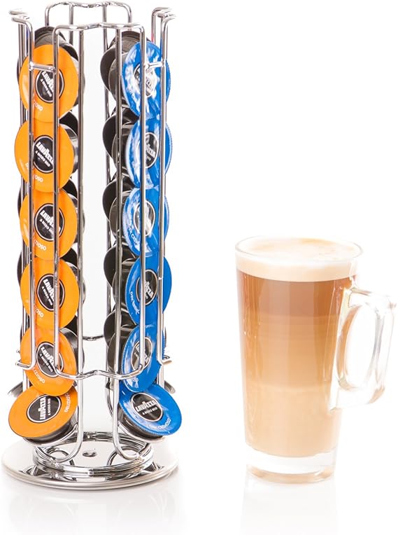 Home Treats Lavazza Coffee Pod Holder for 24 Lavazza Capsules. Rotating