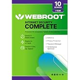 Webroot Internet Security Complete | Antivirus Software 2026 | 10 Device | 1 Year Keycard for PC/Mac/Chromebook/Android/IOS + Password Manager, Performance Optimizer | Packaged Version