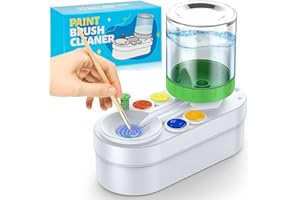 AMIABLING 2025 Upgraded Paint Brush Cleaner: Art Supplies for Kids&Adults, Paint Station for Kids, Portable Water Circulation Paint Brush Washer Tool for Artists, Christmas&Birthday Gifts for Kids&Adults