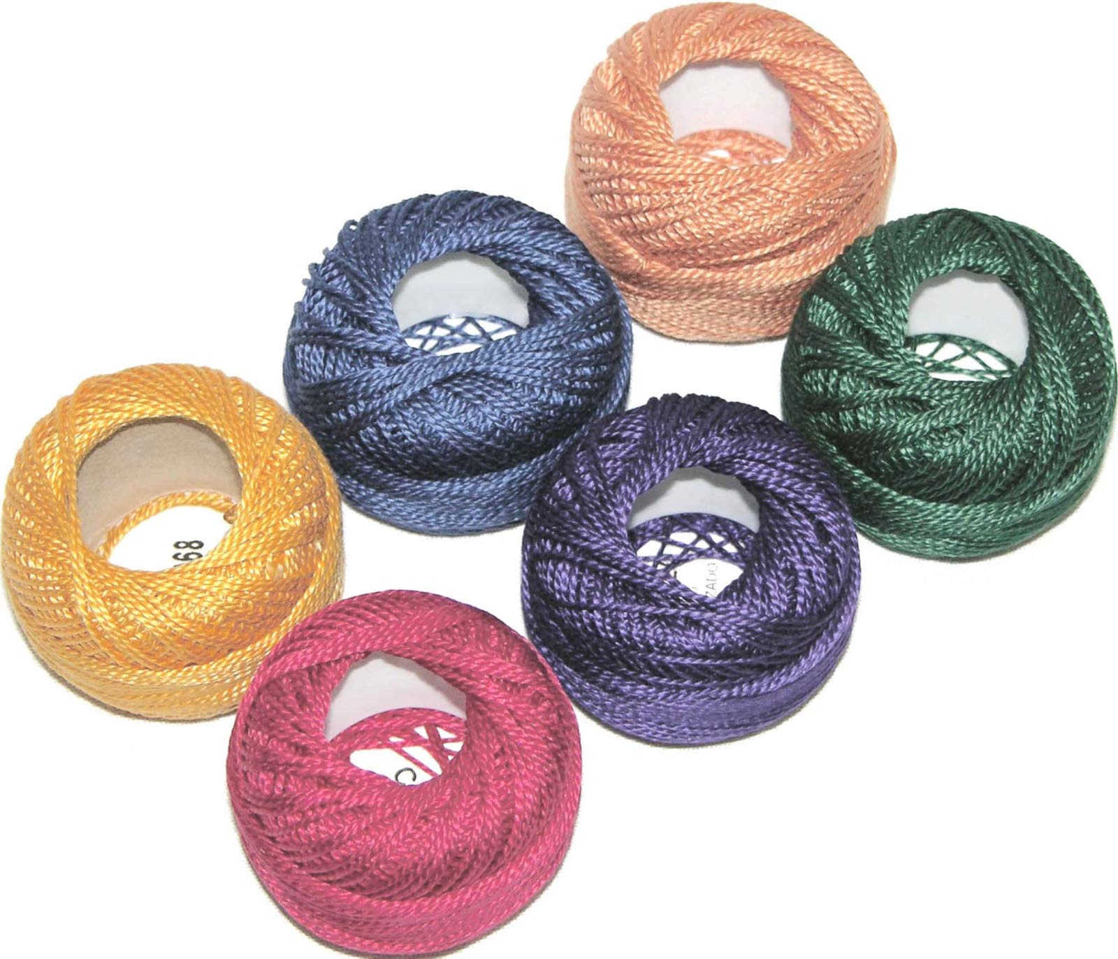 Presencia Finca Perle Cotton ~ Size #5 ~ Thread Sampler Pack for Sewing, Embroidery, and Quilting (04 - Jewel)