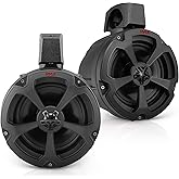 Pyle Water-Resistant Marine Off Road Speakers - UTV Compact PowerSport Vehicle Passive Speaker System 1200 Watt Peak, Compact, High-Powered Output