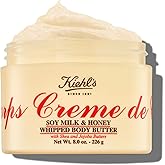 Kiehl's Creme de Corps Whipped Body Butter, Gentle Body Lotion that Nurtures and Moisturizes the Skin, Infused with Soy Milk and Honey, Provides Rich 24-Hour Hydration, For All Skin Types - 8 oz