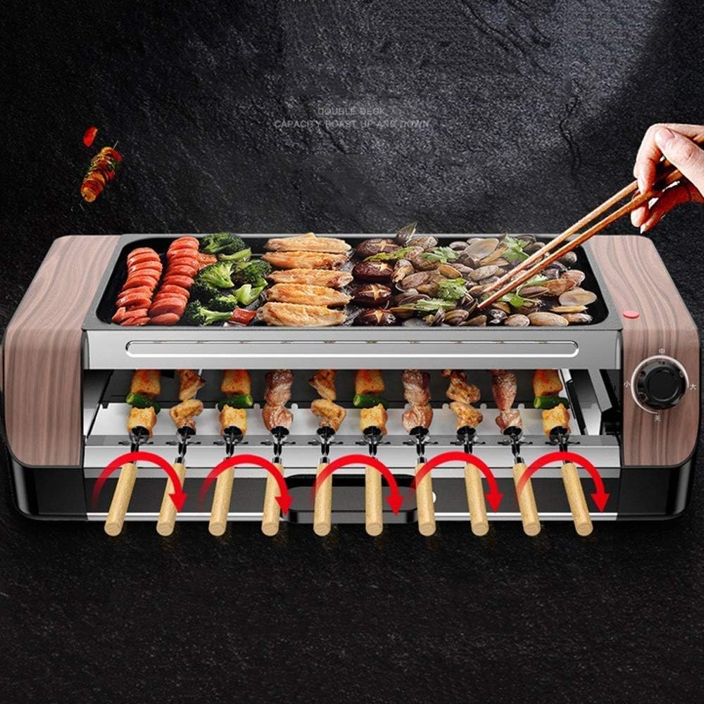 review SMLZV Electric Grill Tabletop,Non-stick Grilling Plates,Adjustable Temperature Control,Clean Easy,Great Party