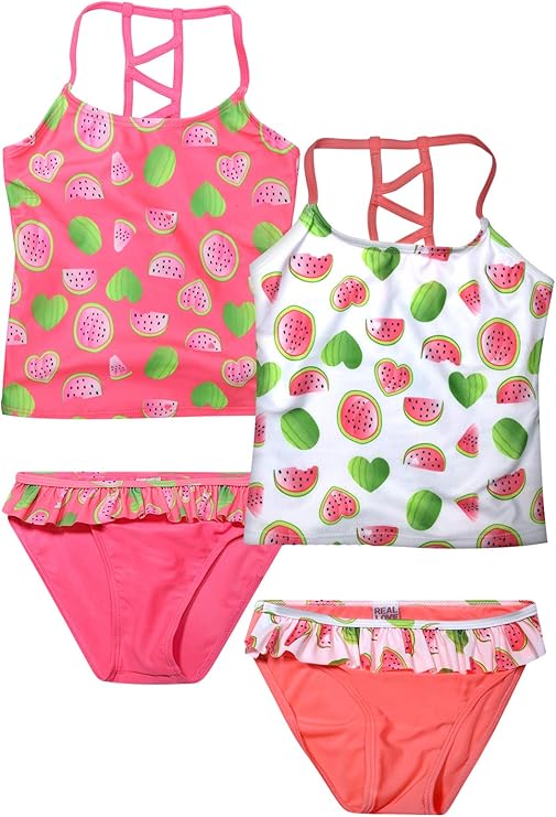 Real Love Girls' Tankini Bathing Suit Separates (2 Pack) (78