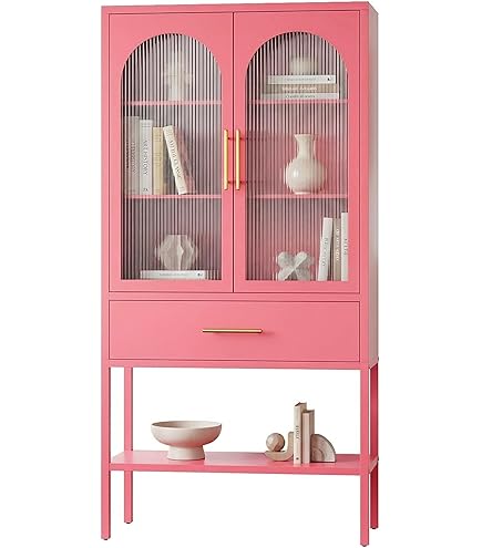 Amazon.com: LINGZOE Metal Storage Cabinets with Magnetic Doors