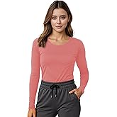 NY Threads Womens Under Scrub Slim Fit Long Sleeve T-Shirt Underscrub Comfort Tee