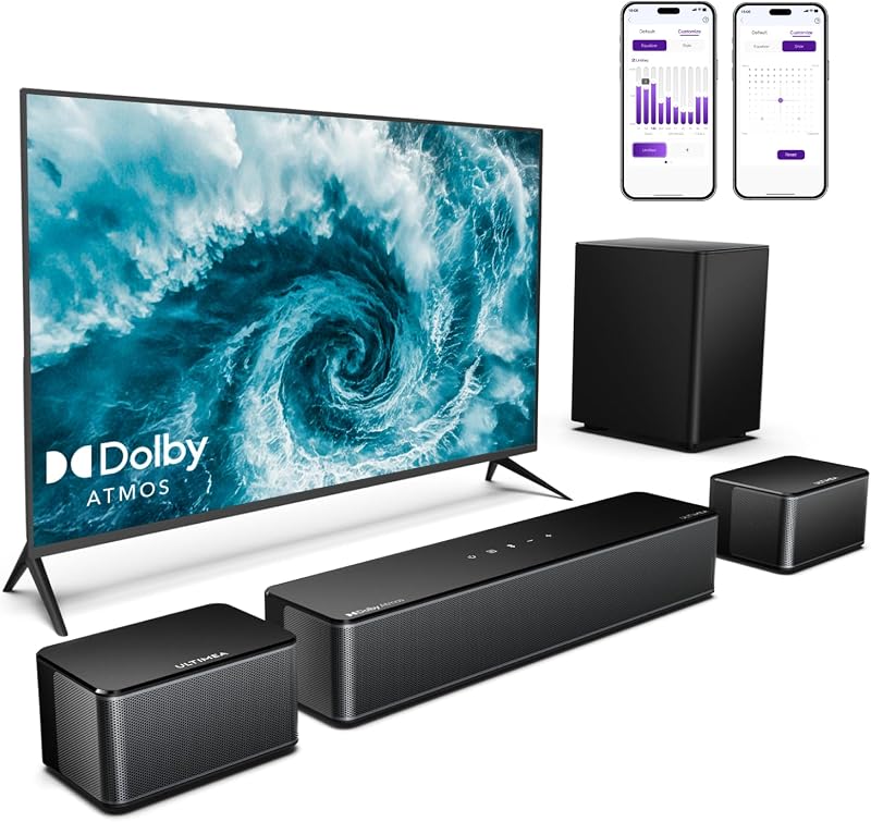 ULTIMEA Poseidon D60 5.1 Dolby Atmos Soundbar with Wireless Subwoofer