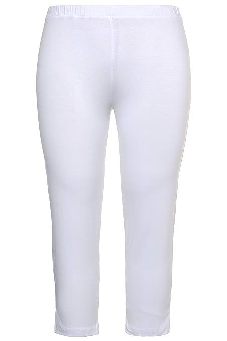 Ulla Popken Damen große Größen bis 76, Caprihose, Klassische 7/8 Hose in Uni, enganliegende Jersey-Hose, Leggings Slim Fit 57