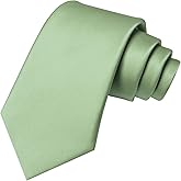 JEMYGINS Solid Color Tie Mens Necktie for Business and Wedding