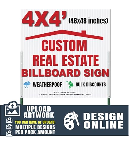 Real Estate Sign Bundle With Stakes 6-Pack Real Estate Rider Signs ...