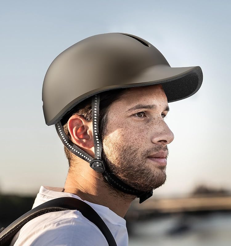 Casque de vélo Urban Commuter - Casque de vélo élégant pour Homme et Femme - pour Cyclisme, Trekking, Ville - Casque réglable - 55-61 cm