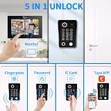 ANJIELO SMART 7'' Video Doorbell Intercom 1080P Camera RFID Fingerprint App view 2