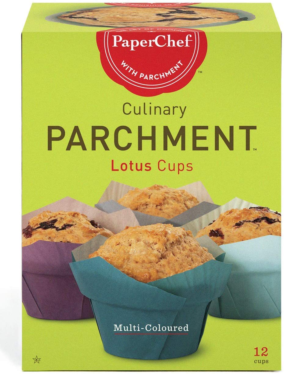 Paperchef Culinary Parchment 12 Lotus Baking Cups, Multi-Colored