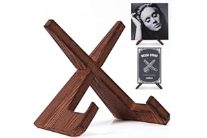 AOFURE Now Playing Vinyl Record Stand, Single Wood Vinyl Record Display, 1 Second Assemble Now Spinning Stands, LP Player Accessories, Wooden Album Stand, Plate Holders for Displaying, Gifts for Record Lover