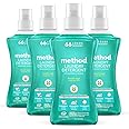 Method Liquid Laundry Detergent; Beach Sage Scent, Plant-Based Stain Remover; ; 66 Loads per 53.5 fl oz bottle; 4 Pack (264 Total Loads); Packaging May Vary