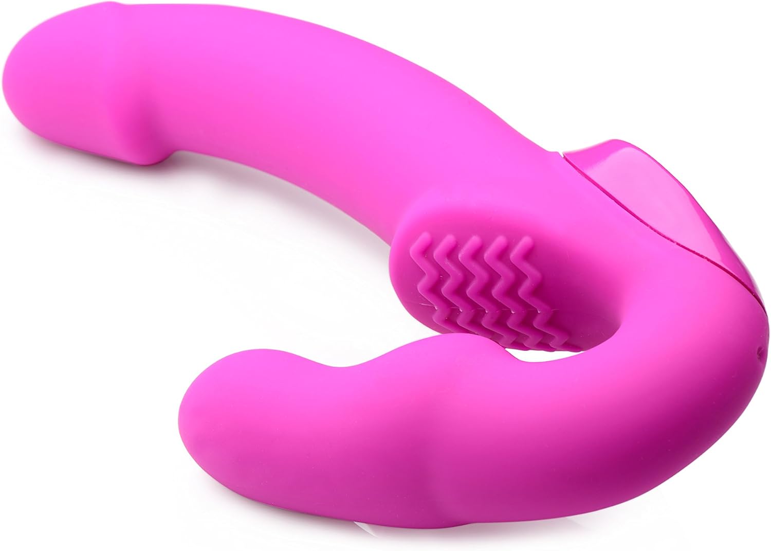 STRAP U Evoke Rechargeable Vibrating Silicone Strapless Strap On- Pink - Image 5