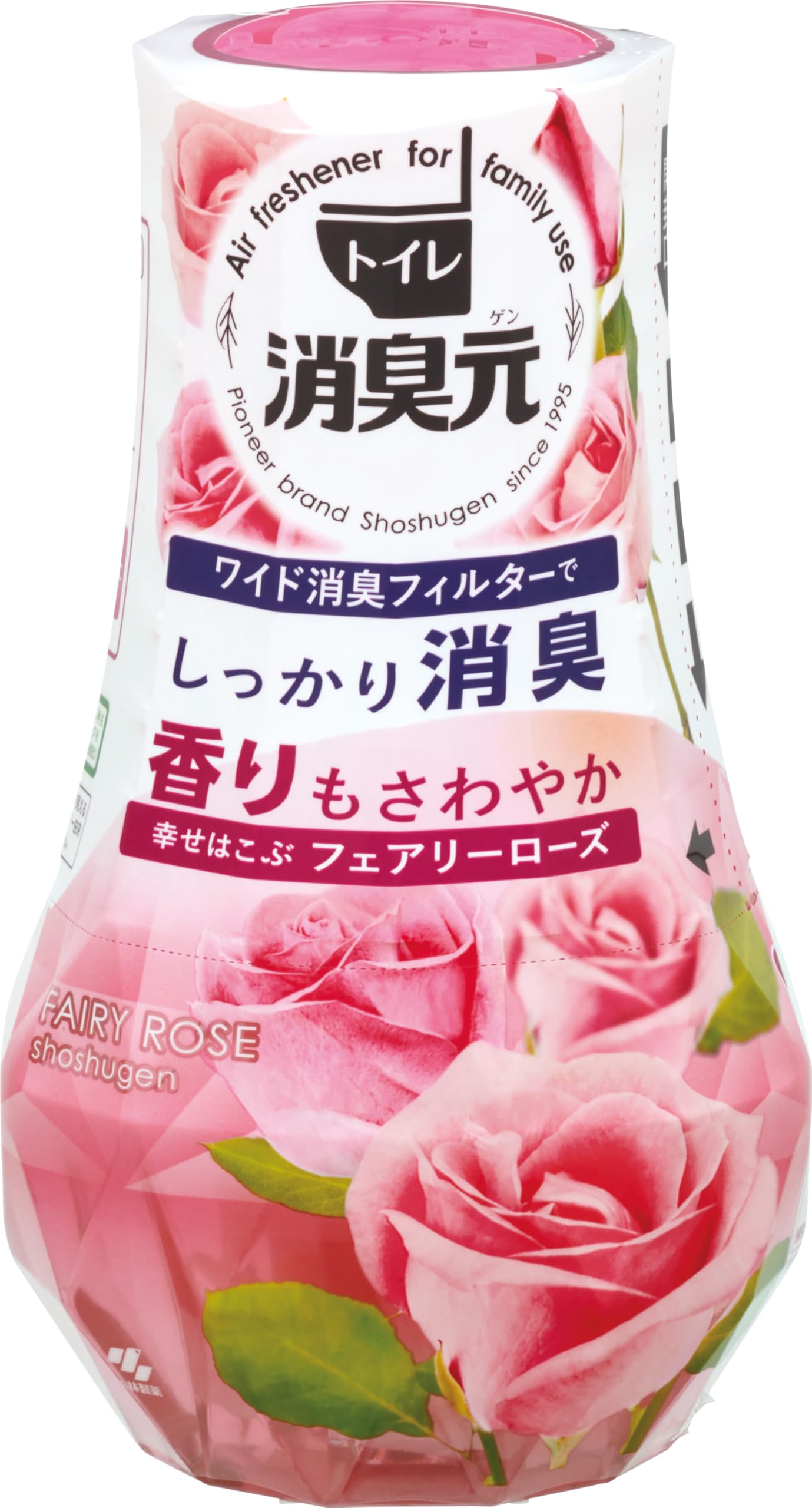 トイレの消臭元 消臭元 幸せはこぶフェアリーローズ 消臭芳香剤 トイレ用 400ml商品画像