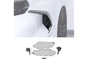FGTAGTAL Side Intake Grill Guards Mesh Compatible with Chevrolet Corvette C8 2020-2025, Stainless Steel Side Radiator Guards Grille Vents Insert Mesh Accessories, 2Pcs (Black)