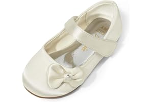 DREAM PAIRS Toddler Girls Dress Shoes Mary Jane Flats, Girls School Uniform Flats Bow Ballerina Shoes