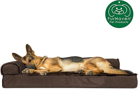 Amazon Com Furhaven Pet Dog Bed Deluxe Orthopedic Plush Faux