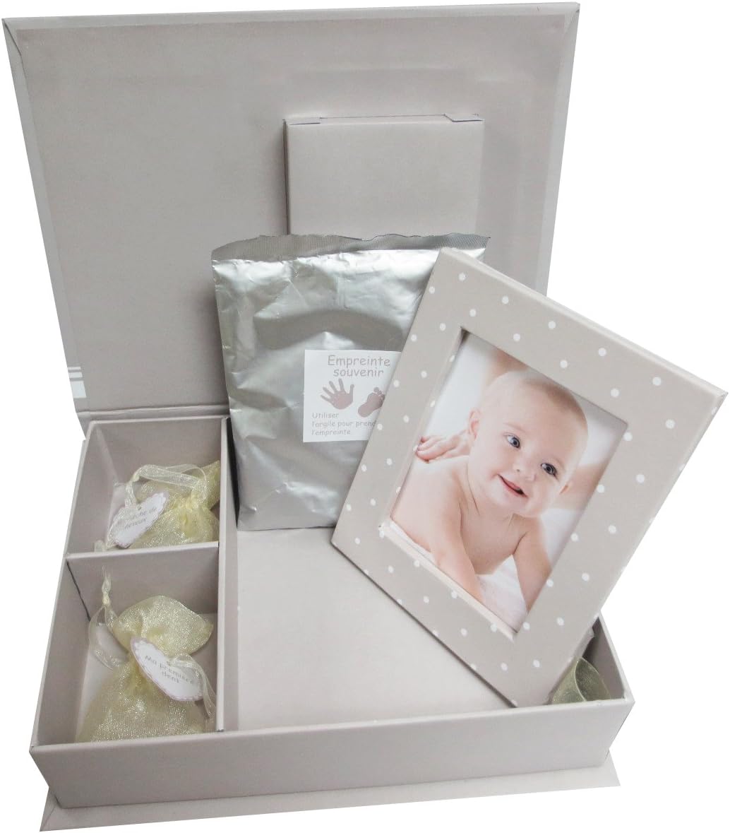 Empreinte Taupe Pmp Coffret Boite A Souvenirs Cadre Photo Kits De Moulage Et D Empreintes Bebe Puericulture Bhattbros Com