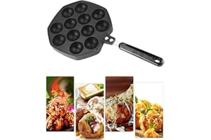 Takoyaki Pan, 12 HolesAluminum Non-Stick Takoyaki Grill Pan Plate Octopus Ball/Pancake Maker Baking