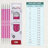 KnitPro Zing Double Pointed Needles 6" 5.00mm - Aluminium DPNs view 4