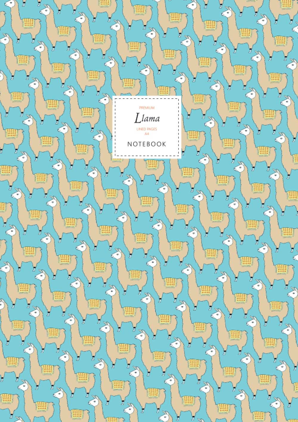 Llama Notebook - Lined Pages - A4 - Premium: (Sky Blue Edition) Fun notebook 192 lined pages (A4 / 8.27x11.69 inches / 21x29.7cm)