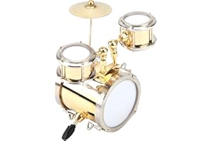Miniature Musical Instrument Replica Drum Set Ornament Drummer Gift