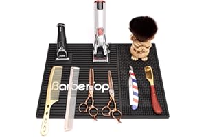 HAIRPLAN Barber Tools Organizer Mat, Magnetic Barber Mat, Clippers Mat, Magnet Strip Station Pad for Hairstylist (Small)