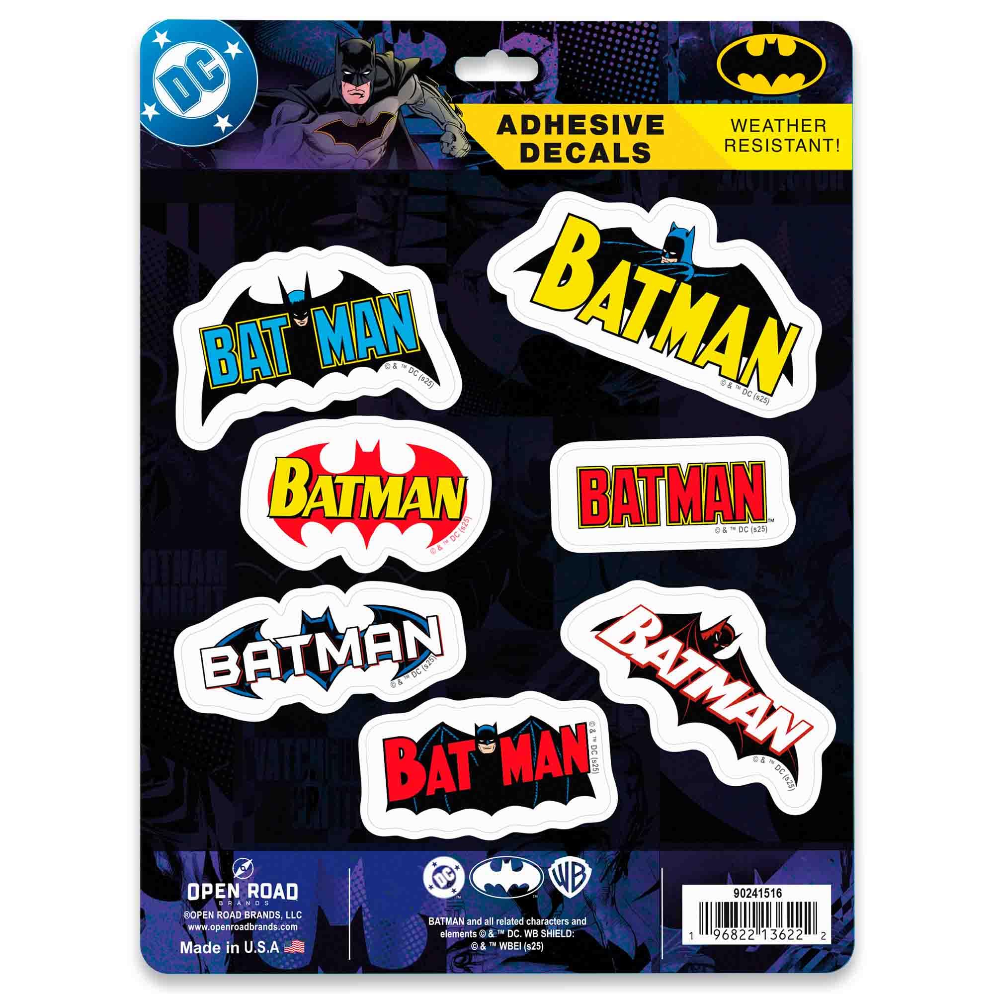 DC Comics Batman Logos Adhesive Vinyl Decals - Vintage Set of Batman ...