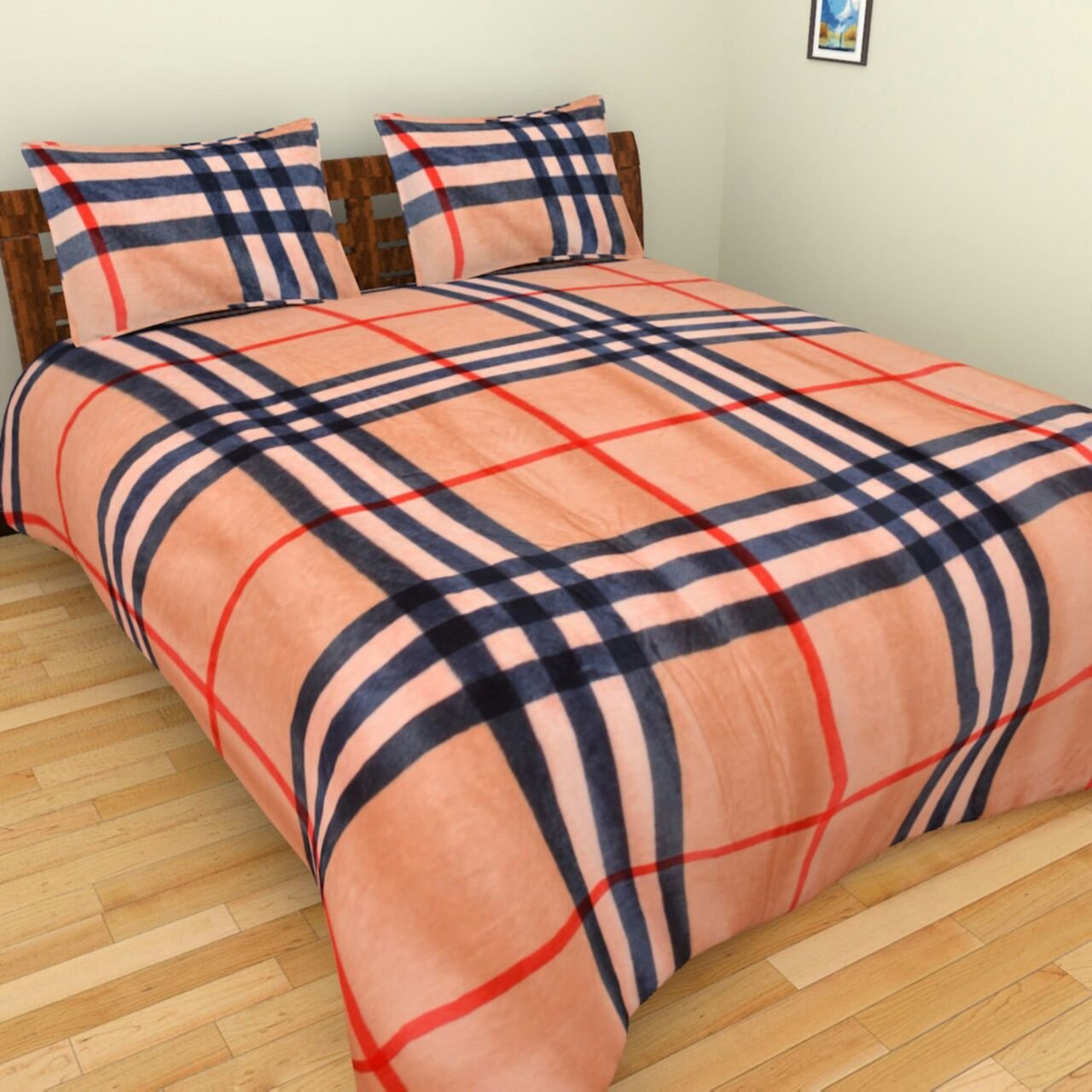 Woollen Bedsheet with 2 Pillow Covers 