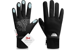 Bruvoalon Winter Gloves for Women & Men, 3M Thermal Insulation, Lycra Fabric, Windproof, Touchscreen, Anti-Slip, Cold Weather