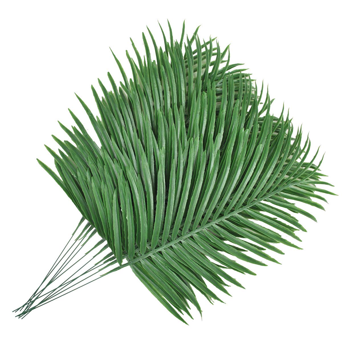 12 Pack Faux Fake Tropical Large Palm Leaves Artificial Palm Plants Leaves Imitation Leaf Artificial Plants for Home Party Wedding Decorations