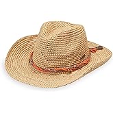 Wallaroo Hat Company Women’s Petite Catalina Cowboy – Natural Fiber, Adjustable Sizing for Smaller Crown Sizes – Chic Sun Hat