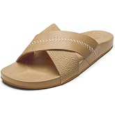 OluKai Kipe'a Olu Women's Slide Sandal, Premium Leather | Relaxed & Dressy Design For Any Occasion, All-Day Comfort & Fit