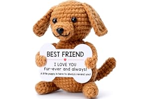 WILBREA Funny Dog Best Friend Friendship Gifts for Women Men, BFF Bestie Bestfriend Gifts Ideas Birthday Christmas Ornaments Presents Stocking Stuffers, Small Cool Cute Stuff Things, I Love You Friends Puppy