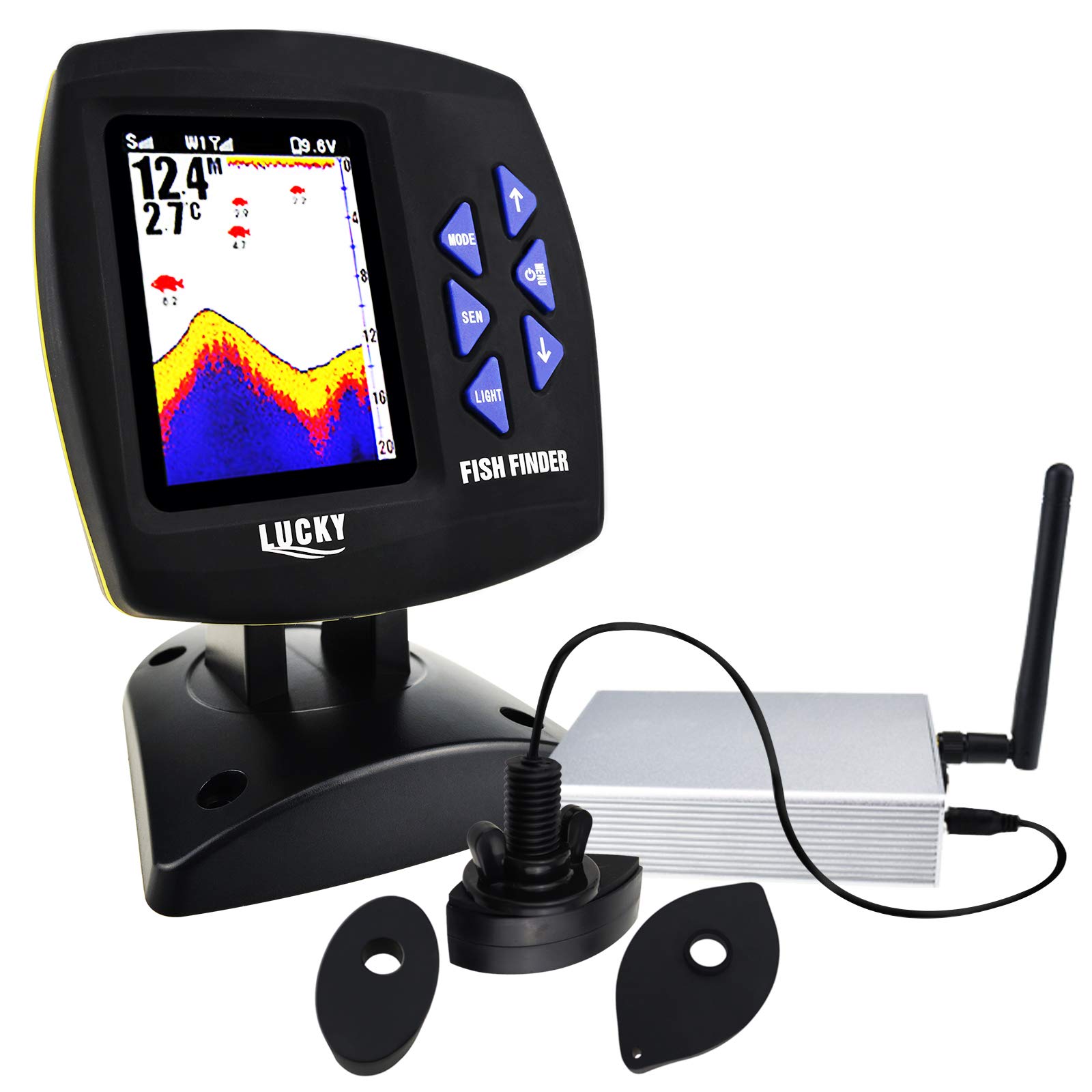 Buy LUCKY Color Display Boat Fish Finder Wireless Remote Control 300m
