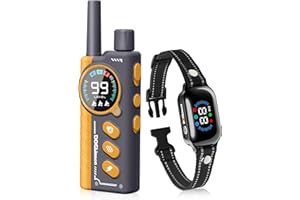 DOGLinsen Smart 2-in-1 Dog Shock and Bark Collar, IPX7 Waterproof - 3300FT Remote Training Collar with AI Anti-Misoperation &