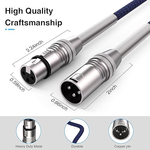 Ciwoda XLR Cable 25ft 10Pack, Multi Color Heavy Duty Nylon Braide 並行輸入品 25 Ft Xlr Cable Xlr Cable 25Ft 10Pack, Multi-Color Heavy Duty