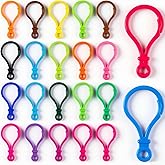 50Pcs Plastic Keychain Clips - Multicolor Lobster Claw Clasps Keychain Rings - Backpack Key Chain Hooks for Crafts Lanyard Clip and Hook Key Chains for Crafts & DIY Projects