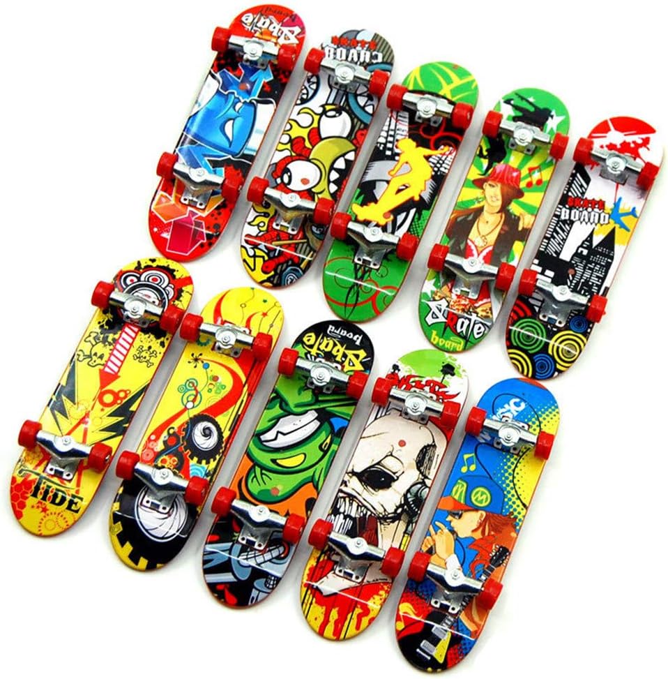 TOPWAYS Finger Mini Skateboard 6 Pack Fingerboard Toy 9.5x2.5cm