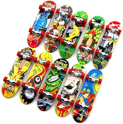 TOPWAYS Finger Mini Skateboard 6 Pack Fingerboard Toy 9.5x2.5cm