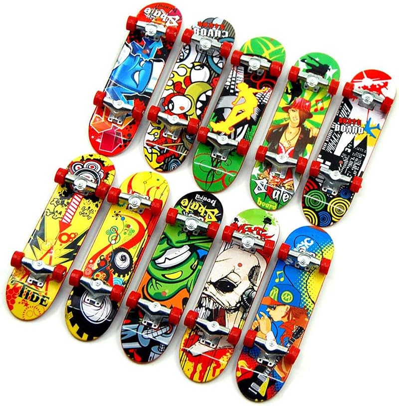 TOPWAYS Finger Mini Skateboard 6 Pack Fingerboard Toy 9.5x2.5cm