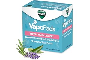 Vicks VapoPads Sleepy Time Comfort - Vapor Pads Refill Humidifiers and Steam Inhalers - Rosemary, Lavender, and Eucalyptus, 20-Pack, Box Color May Vary