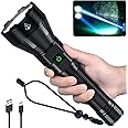 Rechargeable Flashlights High Lumens, 990000 Lumens Super Bright Flashlight, 5 Modes LED Powerful Flashlight Adjustable & Waterproof, Versatile Tactical Flashlight for Emergencies, Hiking, Camping