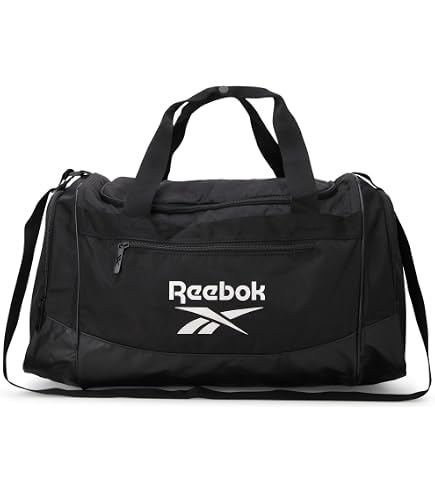 Amazon.com | Reebok Malden Travel Bag, One Size, Black/White, One