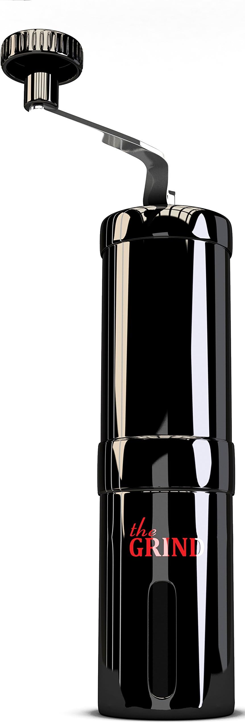 Black Stainless Steel Manual Coffee Grinder with Adjustable Ceramic Conical Burr for Consistent Fine Grind. Hand Crank Bean Mill For Espresso, Turkish, Greek Coffee Makers French Press.