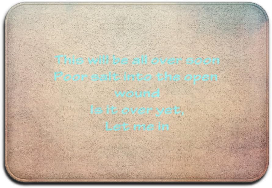 Breaking Benjamin- Breath Lyrics Indoor Outdoor Entrance Doormats