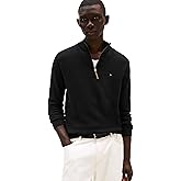 Tommy Hilfiger Men's Long Sleeve Cotton Quarter Zip Pullover Sweater